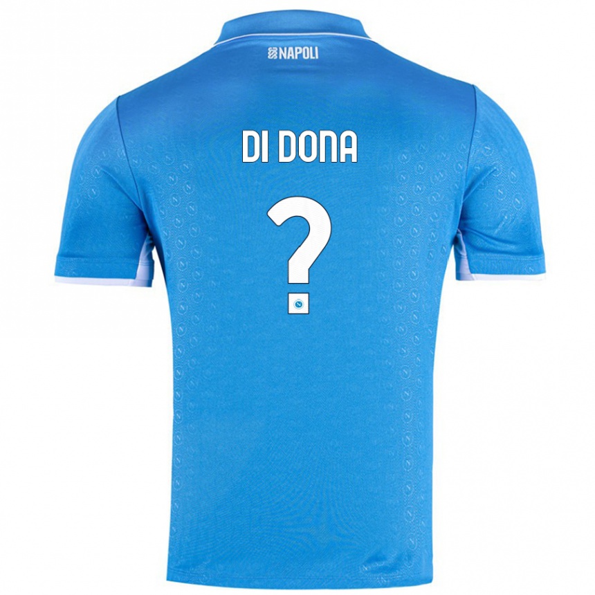 Kids Football Domenico Di Dona #0 Sky Blue Home Jersey 2024/25 T-Shirt Nz