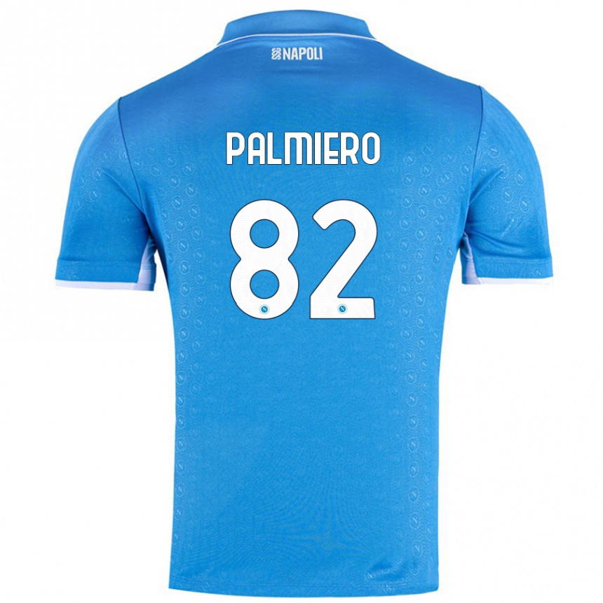 Kids Football Luca Palmiero #82 Sky Blue Home Jersey 2024/25 T-Shirt Nz