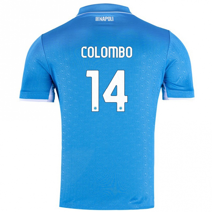 Kids Football Sofia Colombo #14 Sky Blue Home Jersey 2024/25 T-Shirt Nz