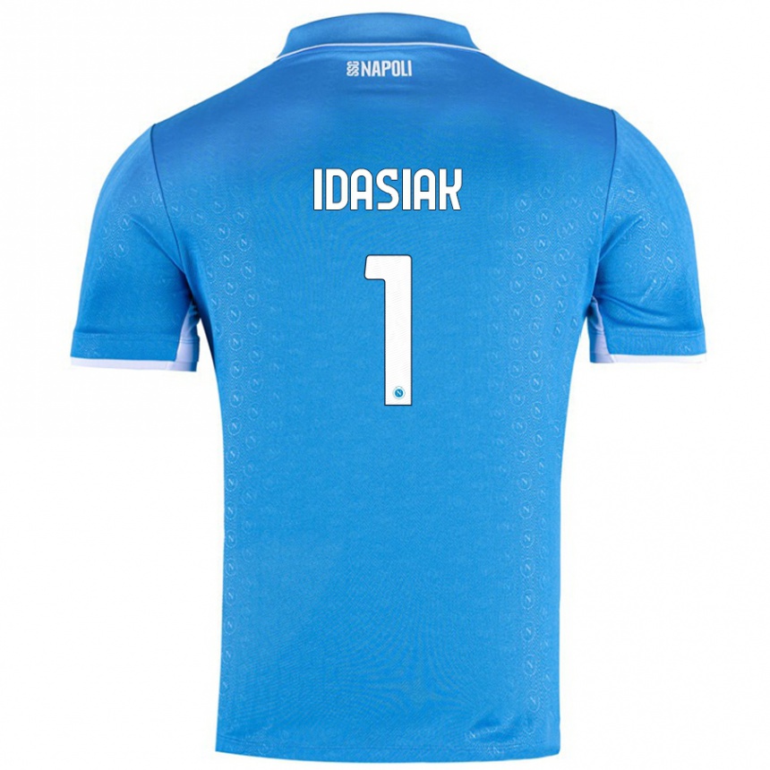 Kids Football Hubert Dawid Idasiak #1 Sky Blue Home Jersey 2024/25 T-Shirt Nz