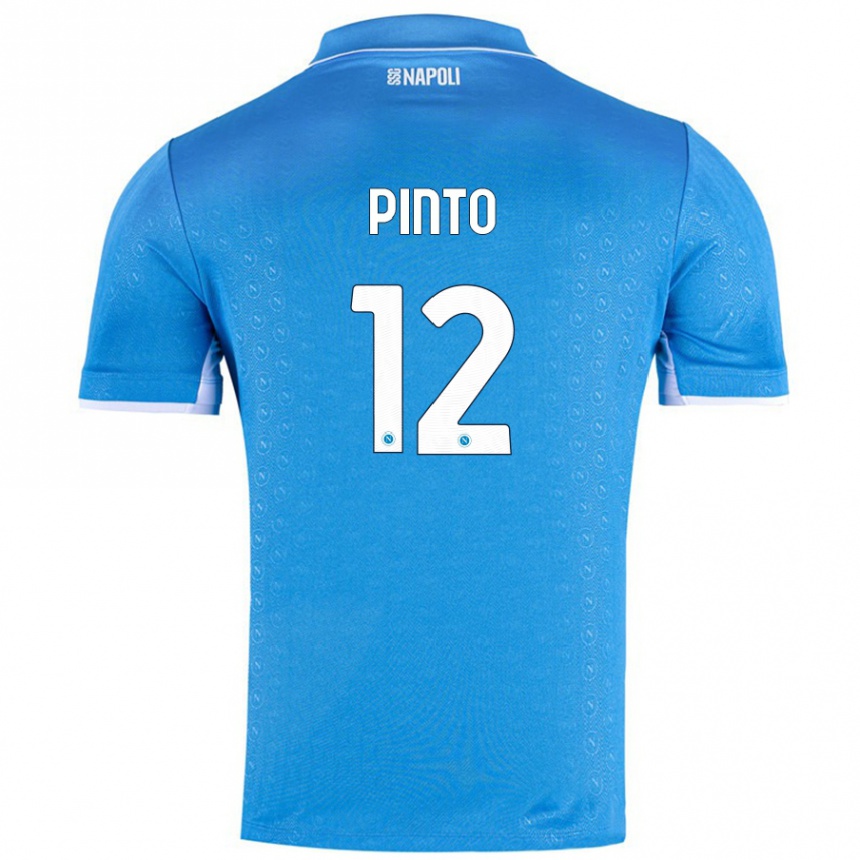 Kids Football Ciro Pinto #12 Sky Blue Home Jersey 2024/25 T-Shirt Nz