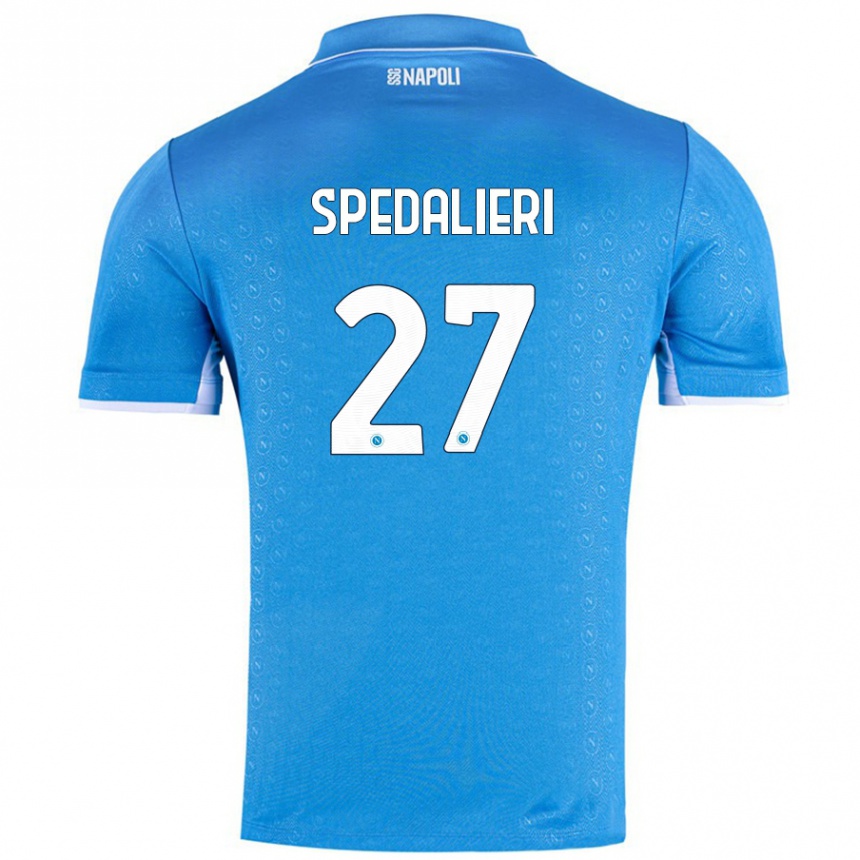 Kids Football Johnatan Andrea Spedalieri #27 Sky Blue Home Jersey 2024/25 T-Shirt Nz