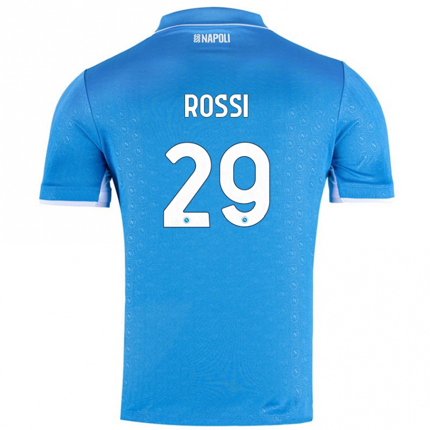 Kids Football Francesco Rossi #29 Sky Blue Home Jersey 2024/25 T-Shirt Nz