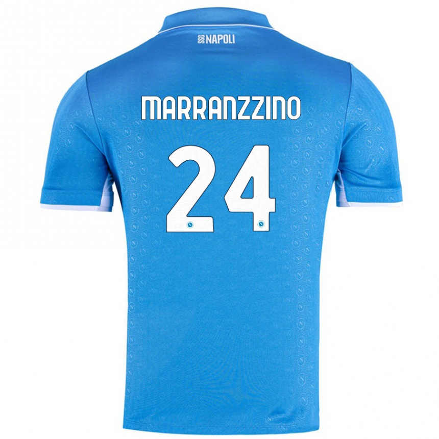 Kids Football Pasquale Marranzzino #24 Sky Blue Home Jersey 2024/25 T-Shirt Nz