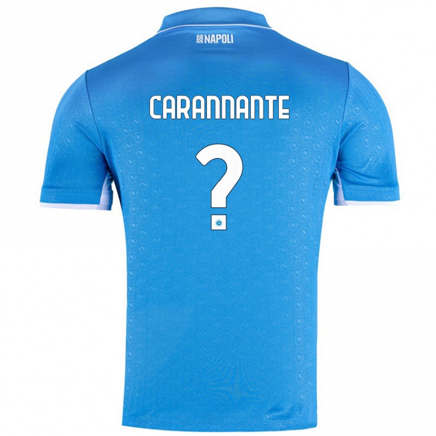 Kids Football Lorenzo Carannante #0 Sky Blue Home Jersey 2024/25 T-Shirt Nz