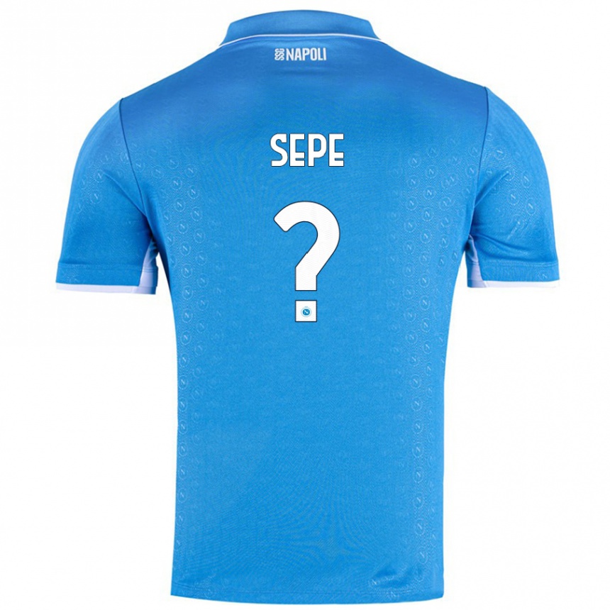 Kids Football Mauro Sepe #0 Sky Blue Home Jersey 2024/25 T-Shirt Nz