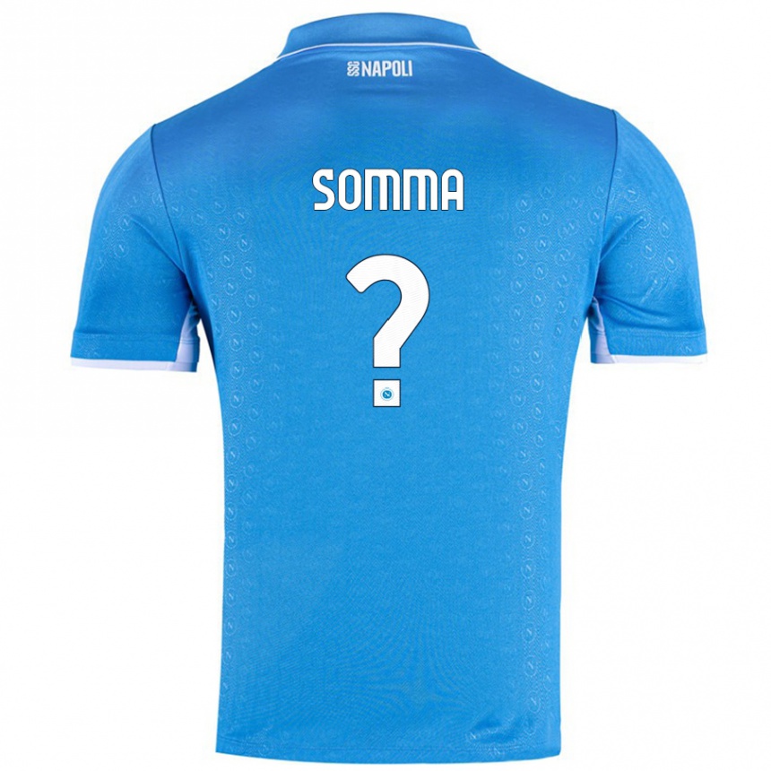 Kids Football Francesco Somma #0 Sky Blue Home Jersey 2024/25 T-Shirt Nz