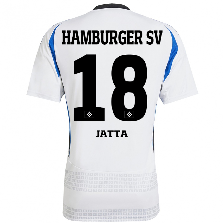 Kids Football Bakery Jatta #18 White Blue Home Jersey 2024/25 T-Shirt Nz