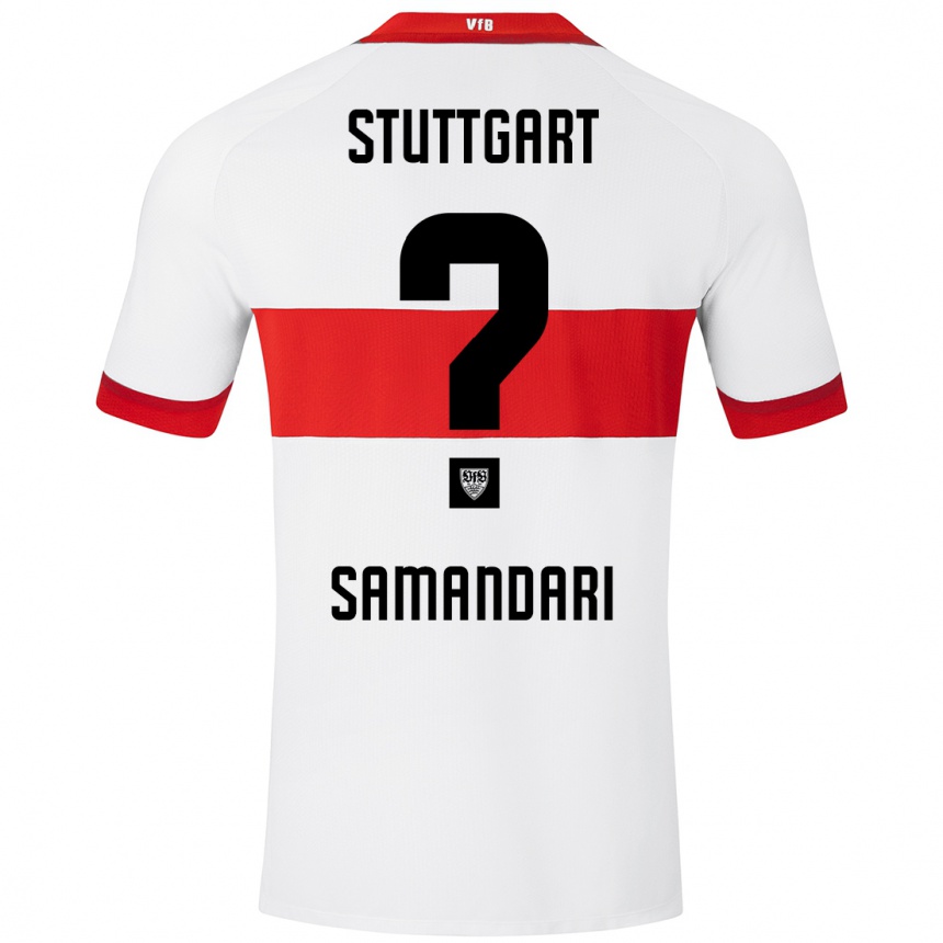 Kids Football Sohrab Samandari #0 White Red Home Jersey 2024/25 T-Shirt Nz