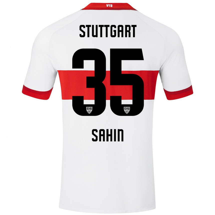 Kids Football Mehmet Sahin #35 White Red Home Jersey 2024/25 T-Shirt Nz