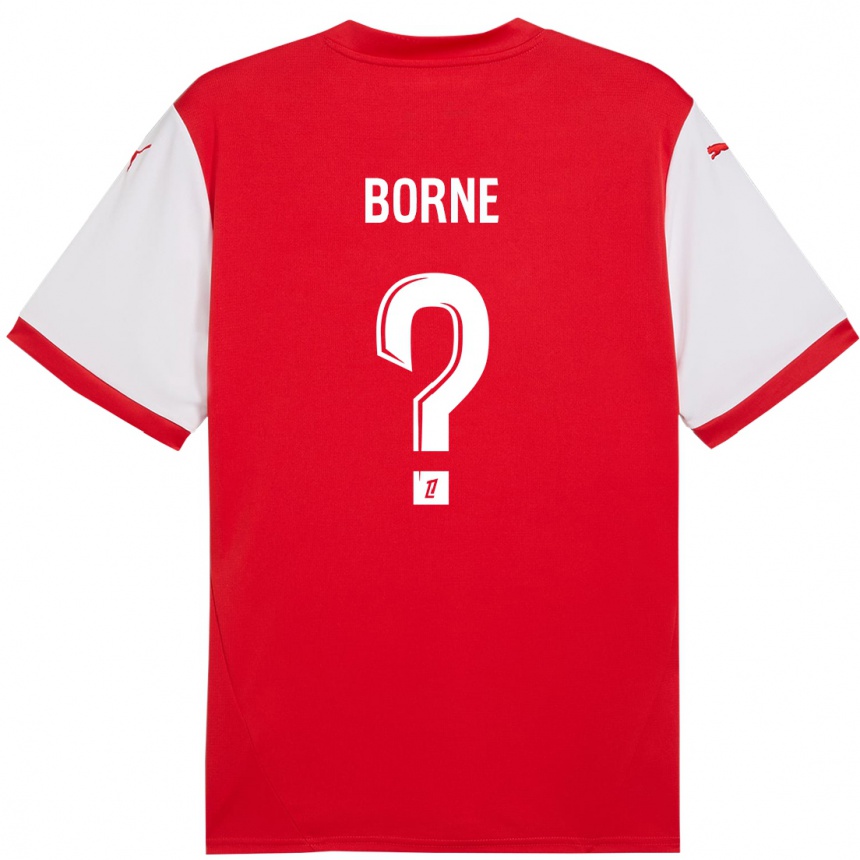 Kids Football Melvin Borne #0 Red White Home Jersey 2024/25 T-Shirt Nz