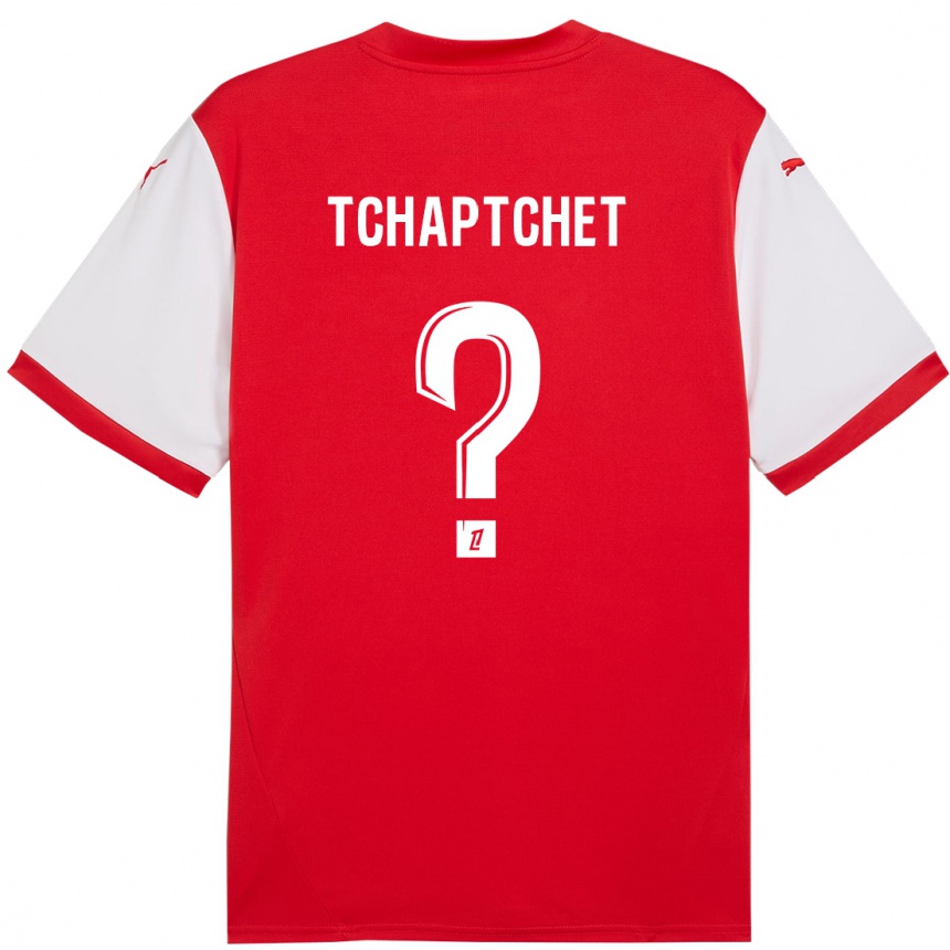 Kids Football Arthur Tchaptchet #0 Red White Home Jersey 2024/25 T-Shirt Nz