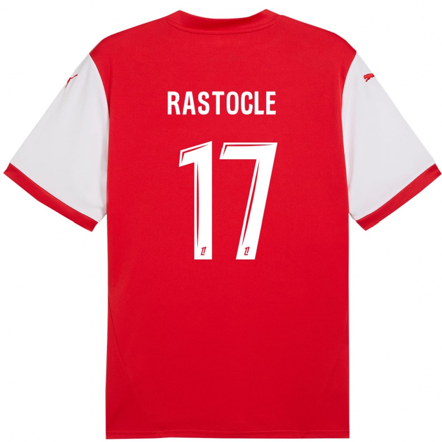 Kids Football Jade Rastocle #17 Red White Home Jersey 2024/25 T-Shirt Nz