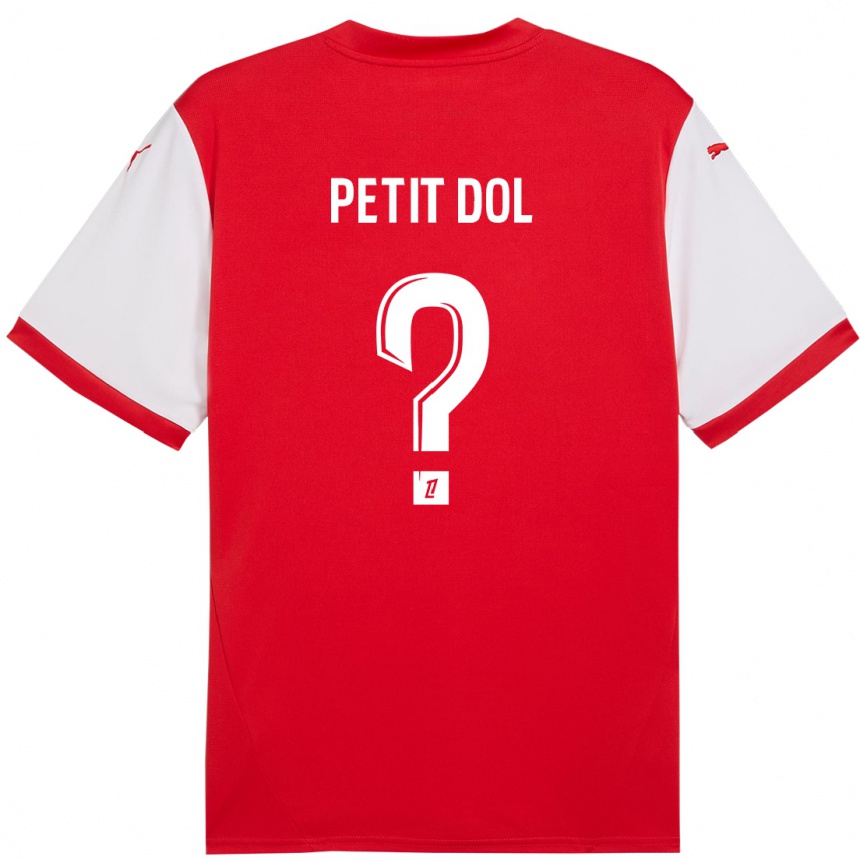 Kids Football Alvin Petit Dol #0 Red White Home Jersey 2024/25 T-Shirt Nz