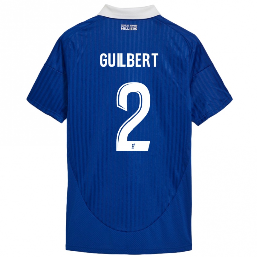 Kids Football Frédéric Guilbert #2 Blue White Home Jersey 2024/25 T-Shirt Nz