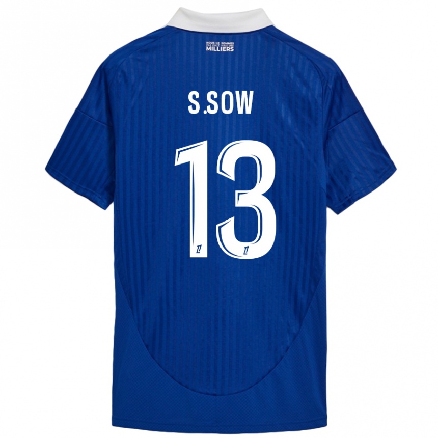 Kids Football Saïdou Sow #13 Blue White Home Jersey 2024/25 T-Shirt Nz