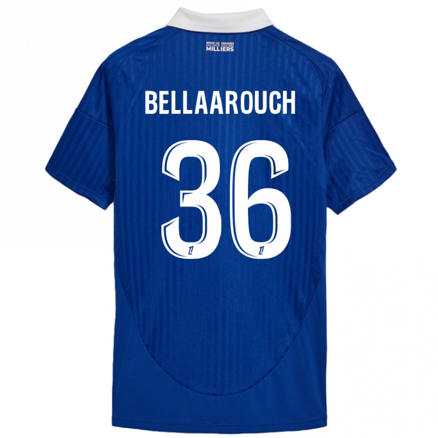 Kids Football Alaa Bellaarouch #36 Blue White Home Jersey 2024/25 T-Shirt Nz