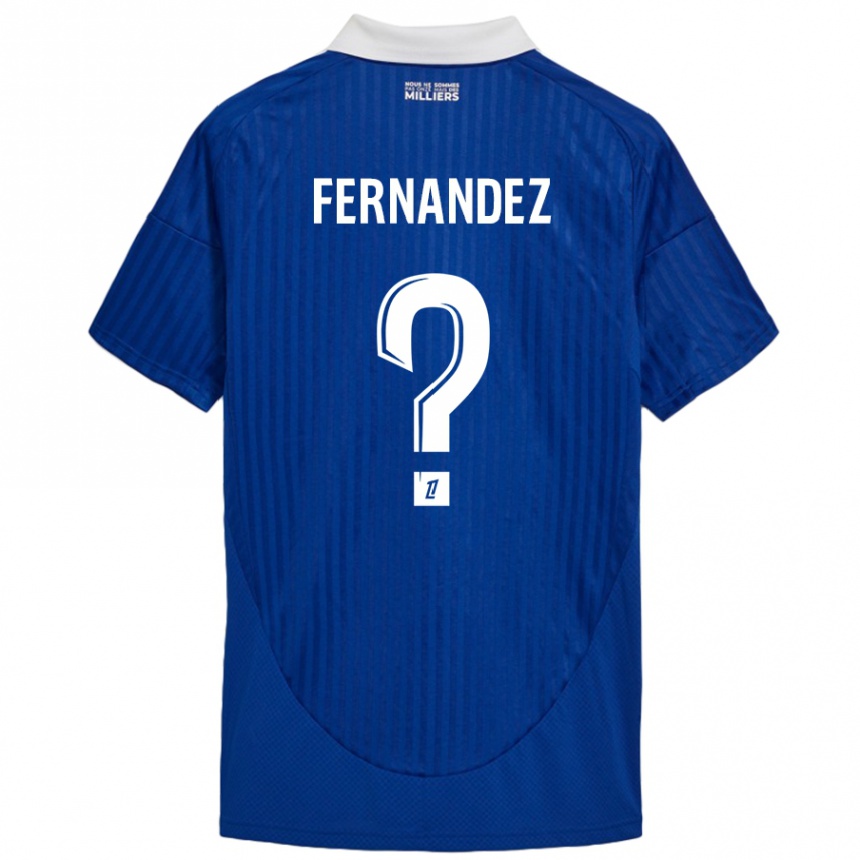 Kids Football Elies Araar Fernandez #0 Blue White Home Jersey 2024/25 T-Shirt Nz