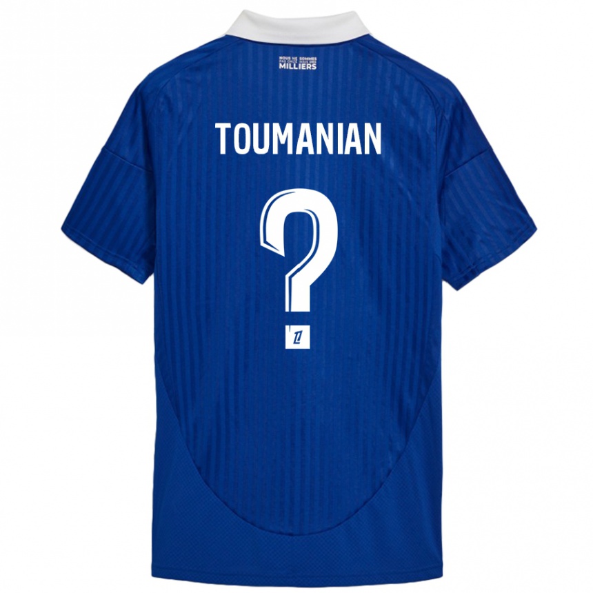 Kids Football Anthony Toumanian #0 Blue White Home Jersey 2024/25 T-Shirt Nz