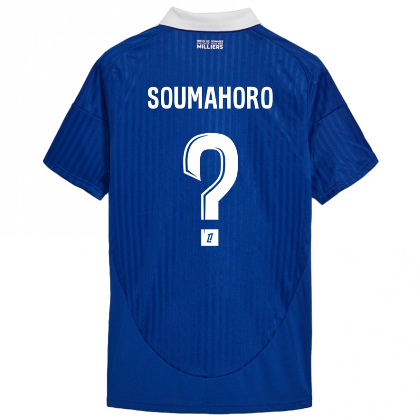 Kids Football Mohamed Soumahoro #0 Blue White Home Jersey 2024/25 T-Shirt Nz