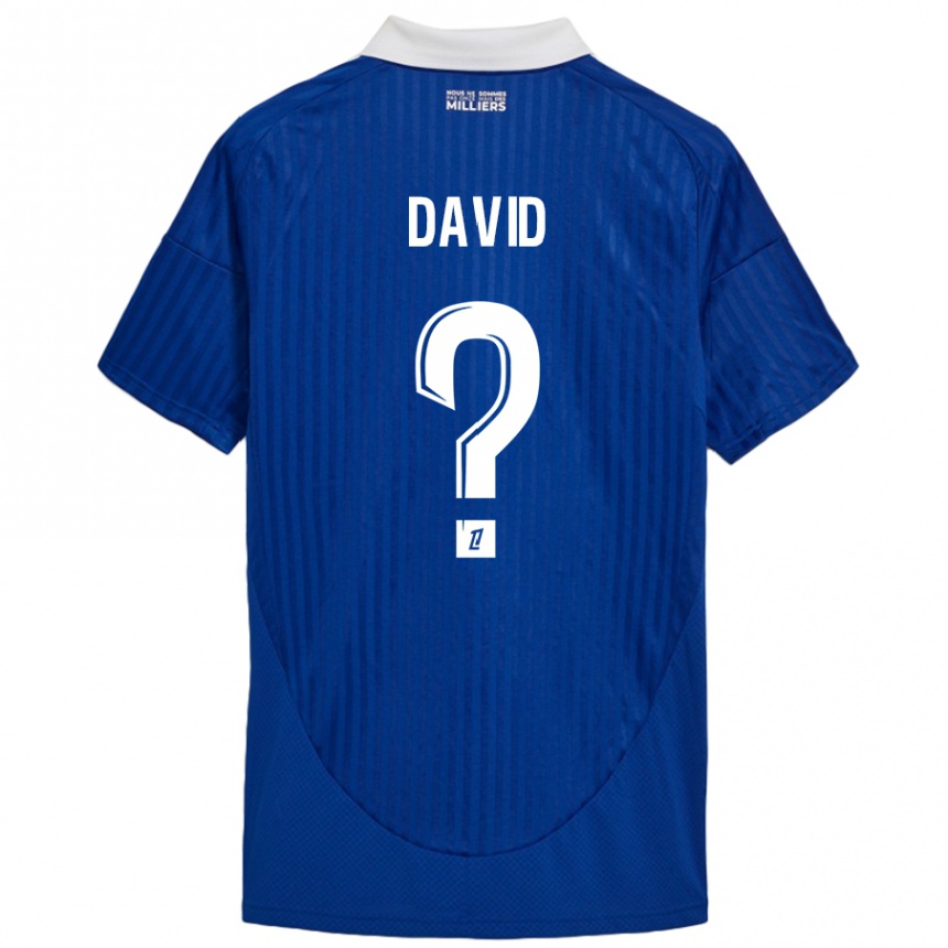 Kids Football David #0 Blue White Home Jersey 2024/25 T-Shirt Nz