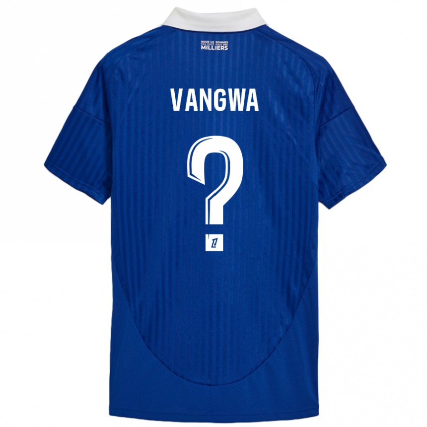 Kids Football Jilva Vangwa #0 Blue White Home Jersey 2024/25 T-Shirt Nz