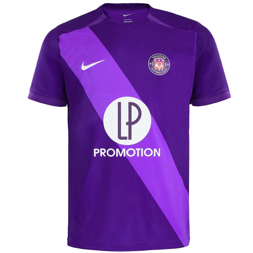 Kids Football Gaëtan Bakhouche Piernas #0 Purple White Home Jersey 2024/25 T-Shirt Nz