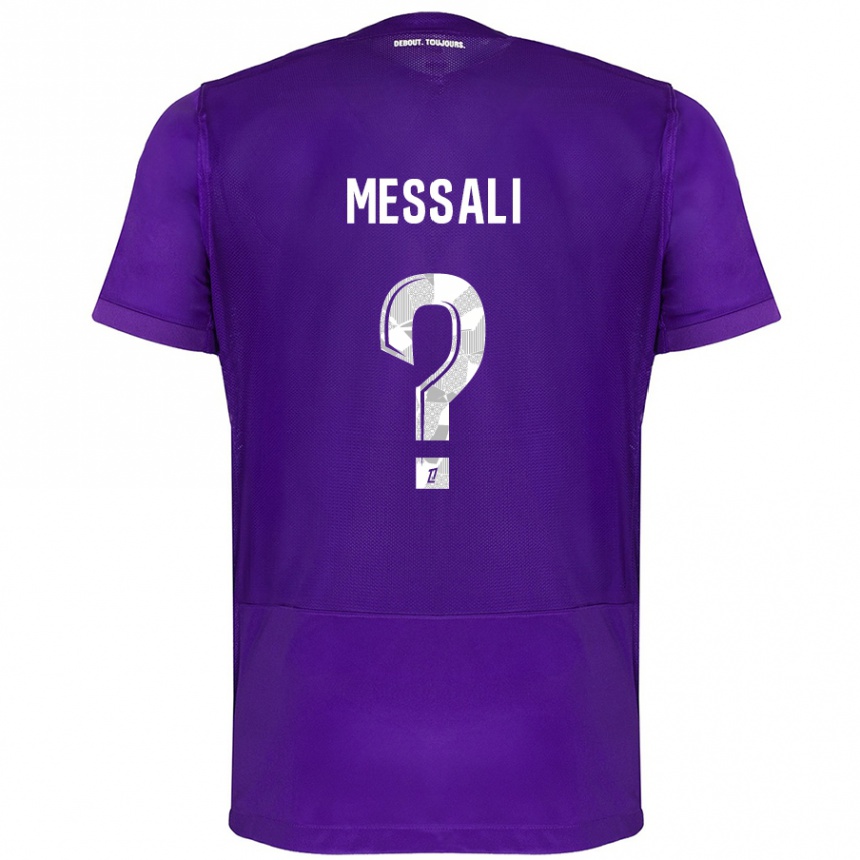 Kids Football Rafik Messali #0 Purple White Home Jersey 2024/25 T-Shirt Nz