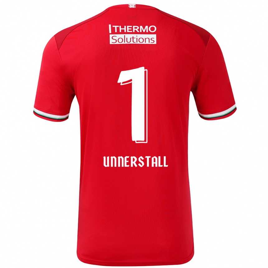 Kids Football Lars Unnerstall #1 Red White Home Jersey 2024/25 T-Shirt Nz