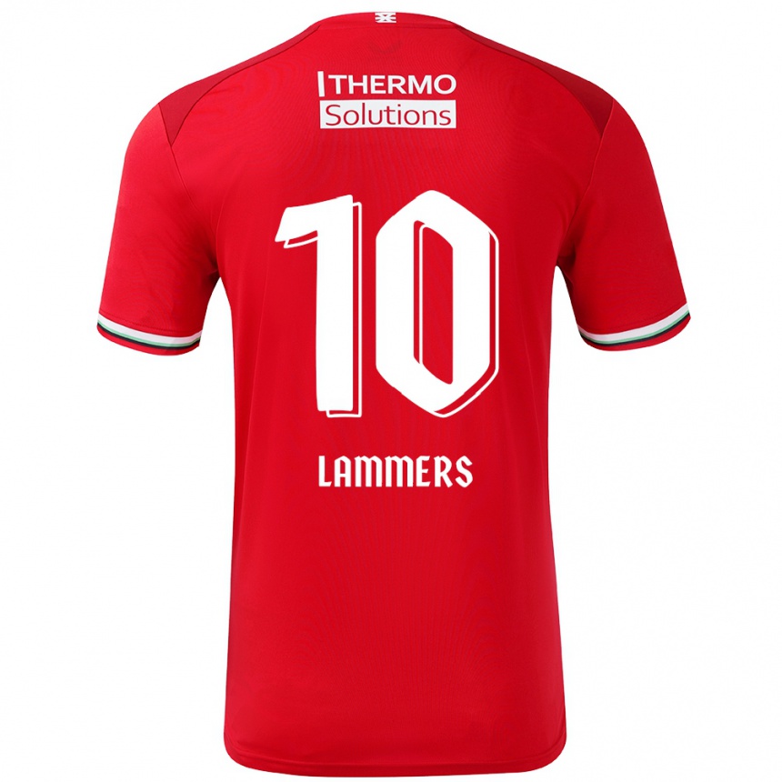 Kids Football Sam Lammers #10 Red White Home Jersey 2024/25 T-Shirt Nz