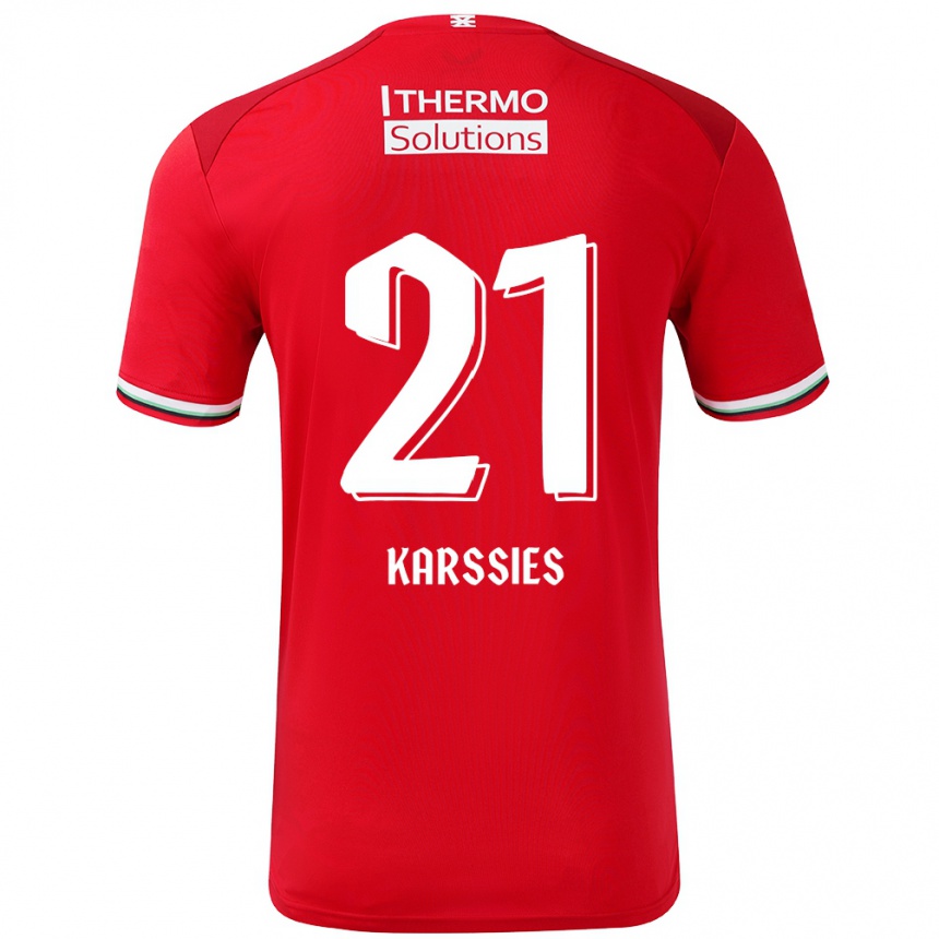 Kids Football Sam Karssies #21 Red White Home Jersey 2024/25 T-Shirt Nz