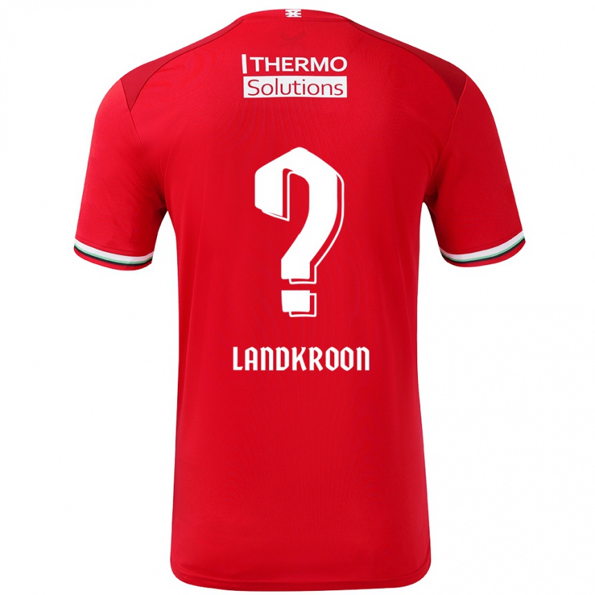 Kids Football Kick Landkroon #0 Red White Home Jersey 2024/25 T-Shirt Nz