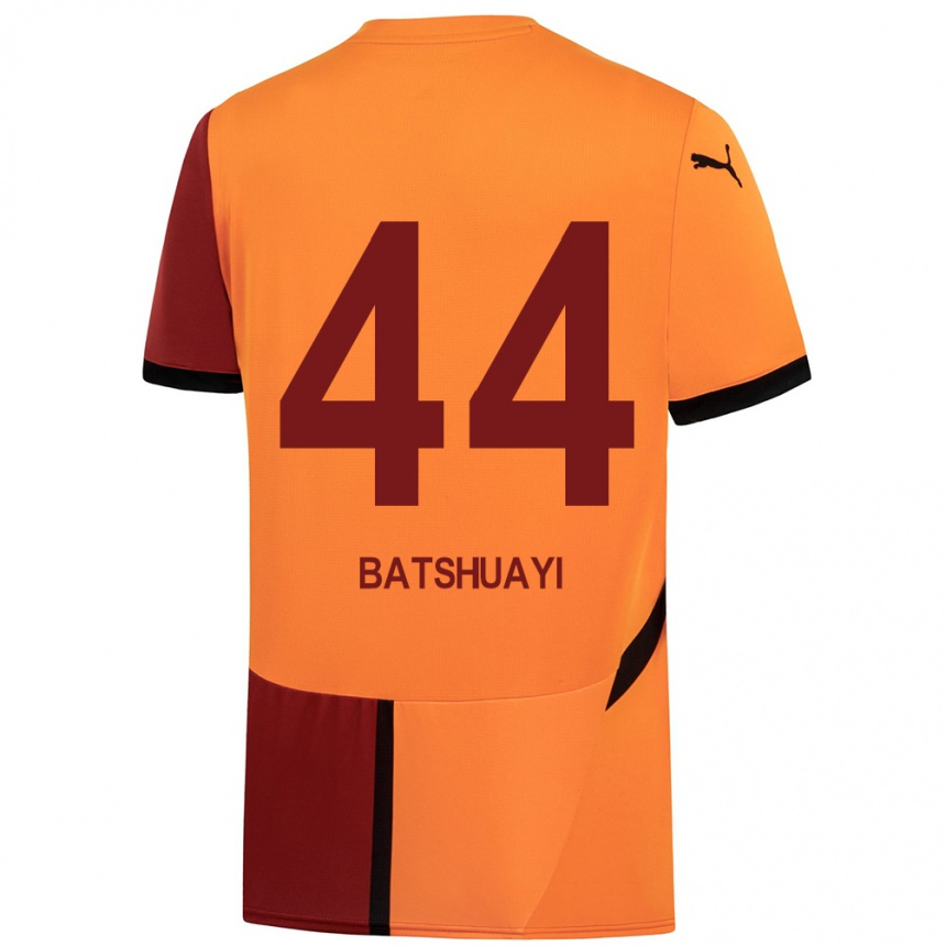 Kids Football Michy Batshuayi #44 Yellow Red Home Jersey 2024/25 T-Shirt Nz