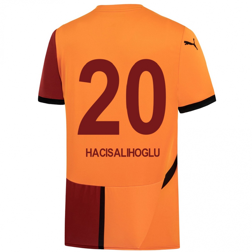 Kids Football Arda Hacisalihoglu #20 Yellow Red Home Jersey 2024/25 T-Shirt Nz