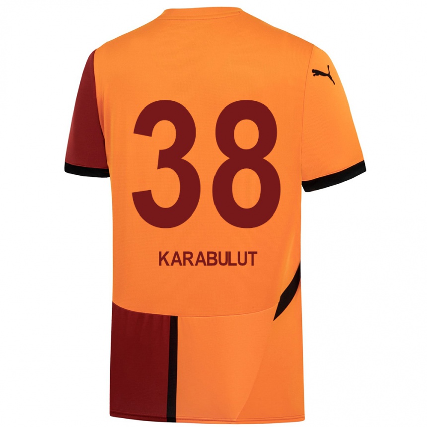 Kids Football Arzu Karabulut #38 Yellow Red Home Jersey 2024/25 T-Shirt Nz