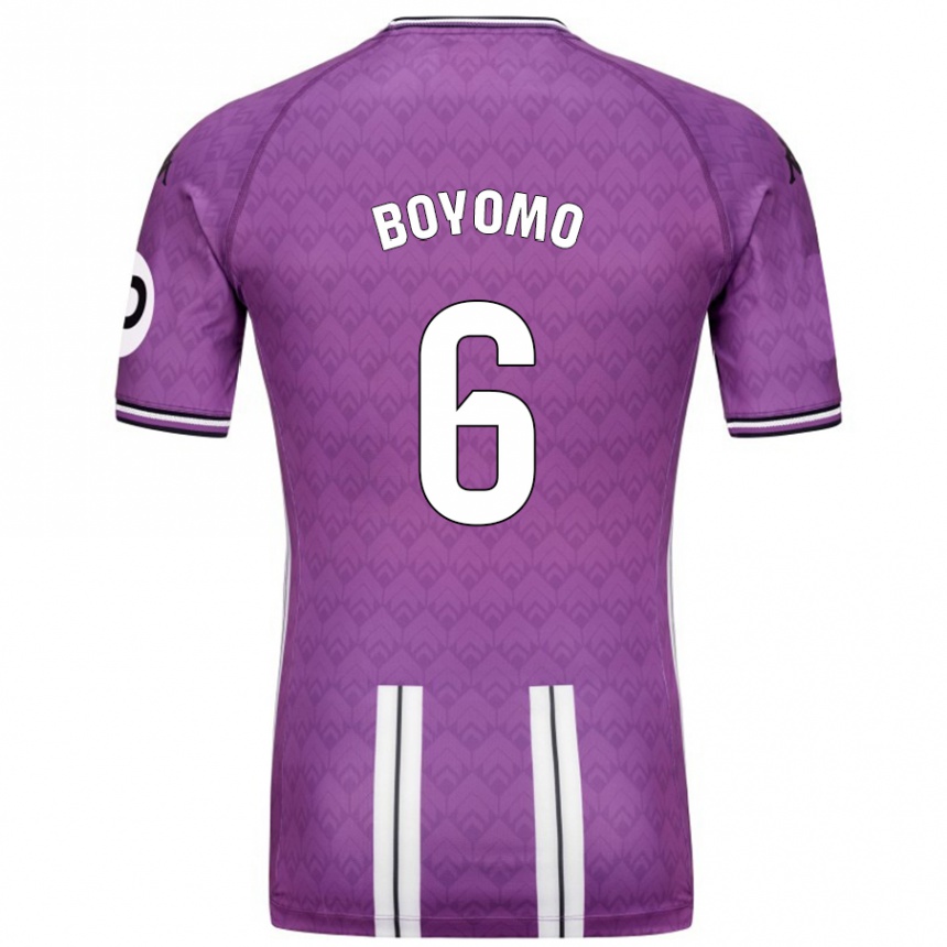 Kids Football Enzo Boyomo #6 Purple White Home Jersey 2024/25 T-Shirt Nz