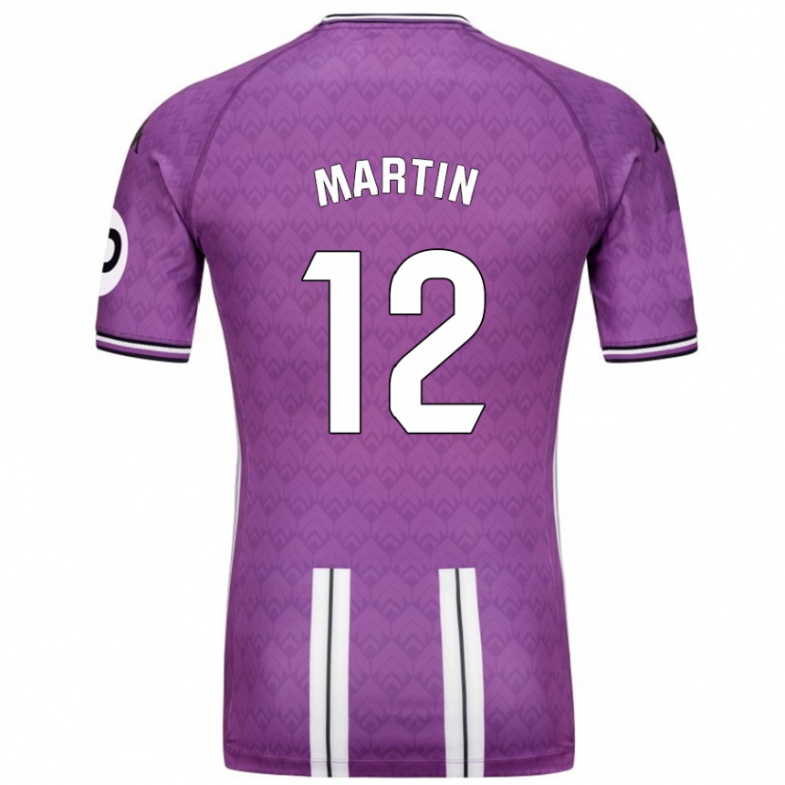 Kids Football Mario Martin #12 Purple White Home Jersey 2024/25 T-Shirt Nz