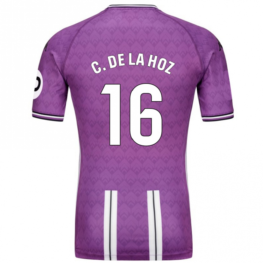 Kids Football César De La Hoz #16 Purple White Home Jersey 2024/25 T-Shirt Nz