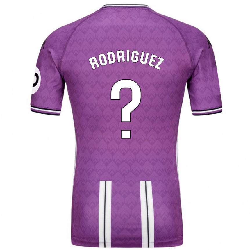 Kids Football Gabriel Rodríguez #0 Purple White Home Jersey 2024/25 T-Shirt Nz