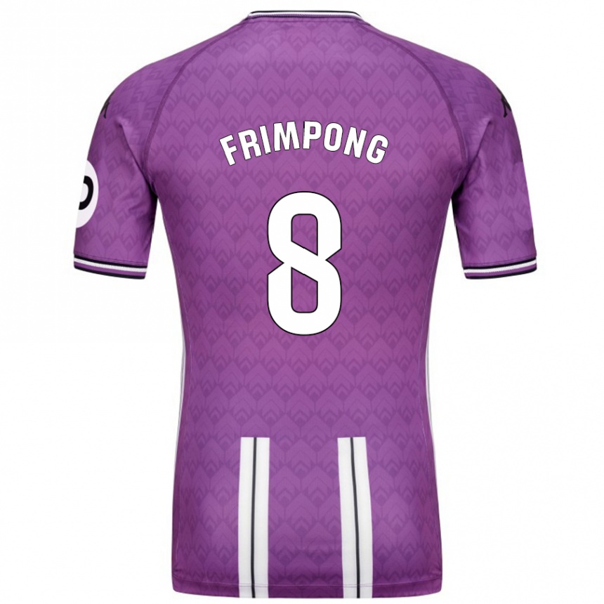 Kids Football Eugene Frimpong #8 Purple White Home Jersey 2024/25 T-Shirt Nz