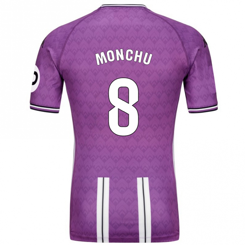 Kids Football Monchu #8 Purple White Home Jersey 2024/25 T-Shirt Nz