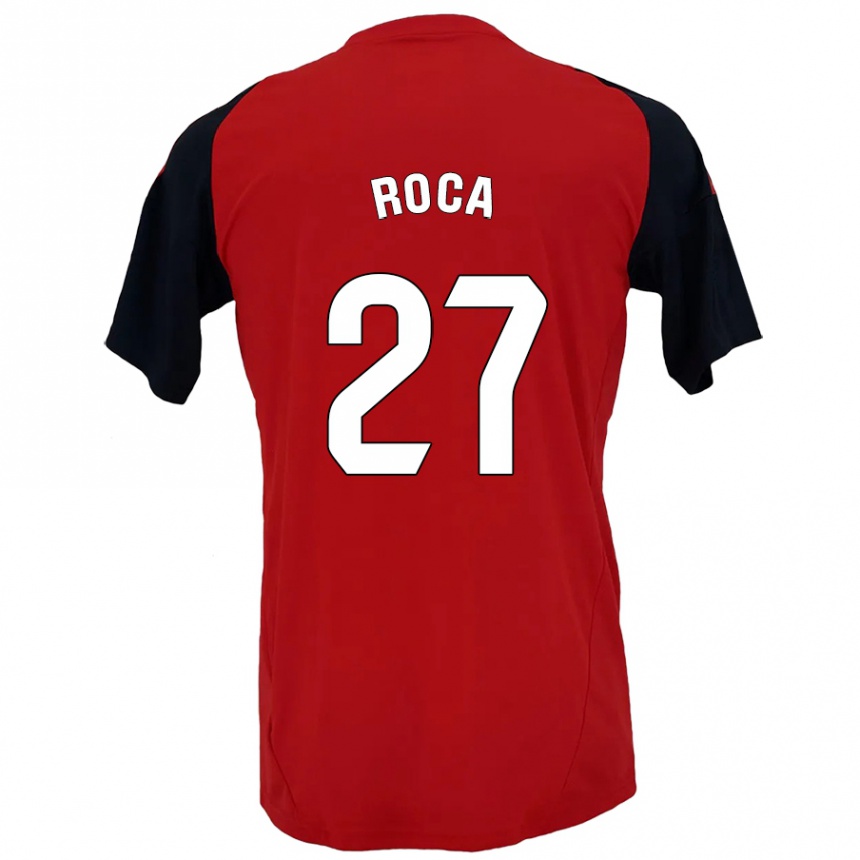 Kids Football Joel Roca #27 Red Black Home Jersey 2024/25 T-Shirt Nz