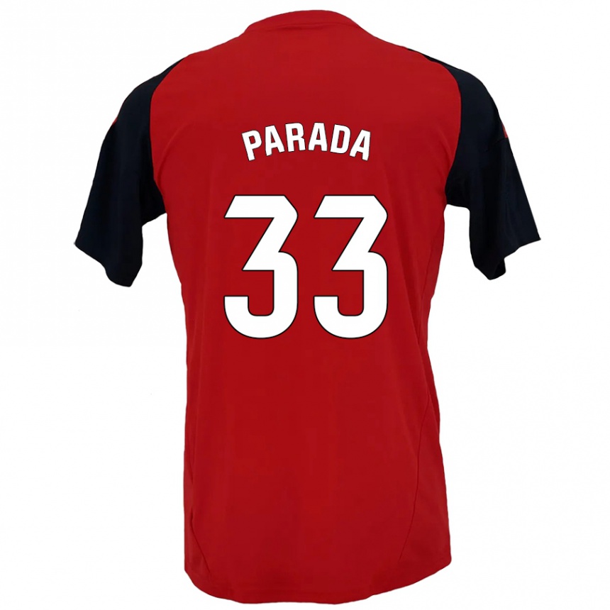 Kids Football Victor Parada #33 Red Black Home Jersey 2024/25 T-Shirt Nz