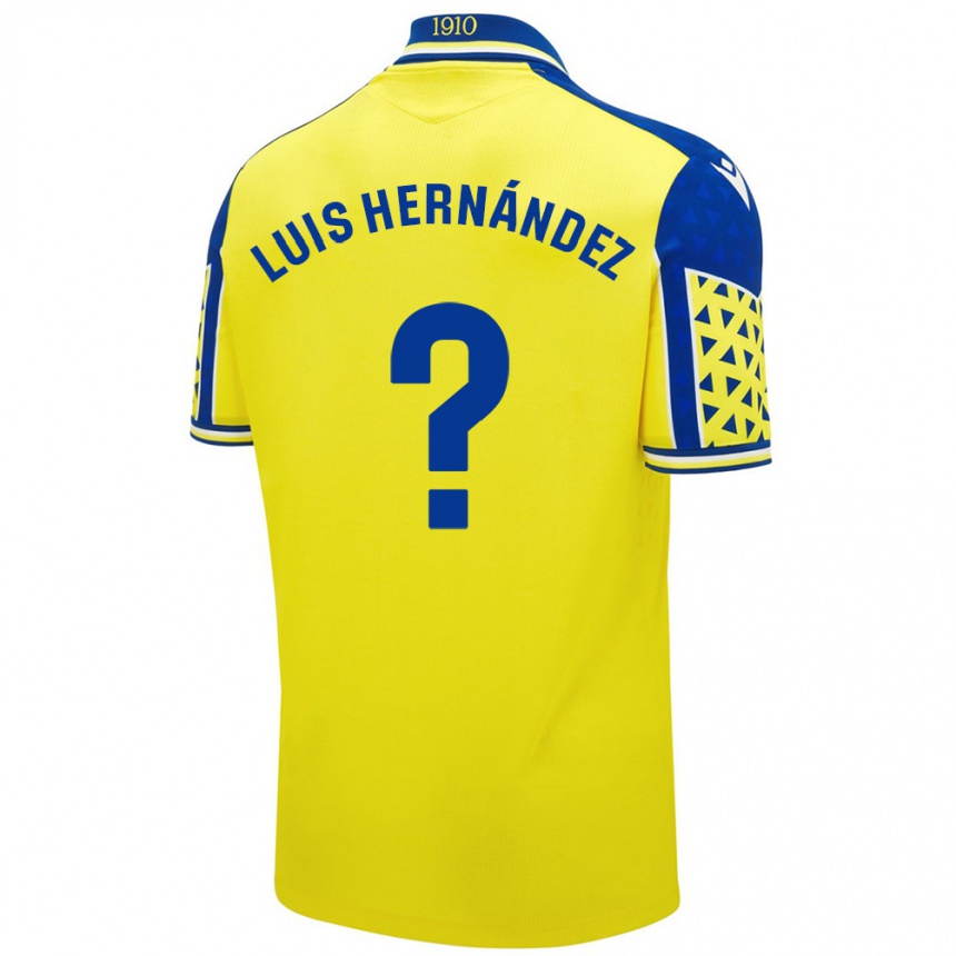 Kids Football Luis Hernández #0 Yellow Blue Home Jersey 2024/25 T-Shirt Nz