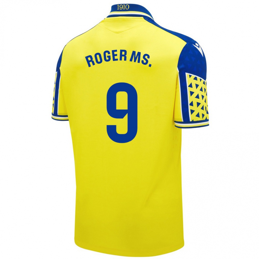 Kids Football Roger Martí #9 Yellow Blue Home Jersey 2024/25 T-Shirt Nz