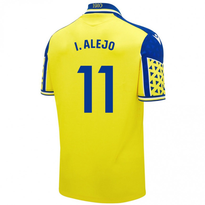 Kids Football Iván Alejo #11 Yellow Blue Home Jersey 2024/25 T-Shirt Nz