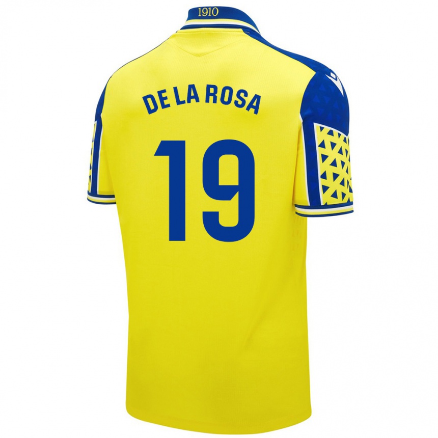 Kids Football José Antonio De La Rosa #19 Yellow Blue Home Jersey 2024/25 T-Shirt Nz