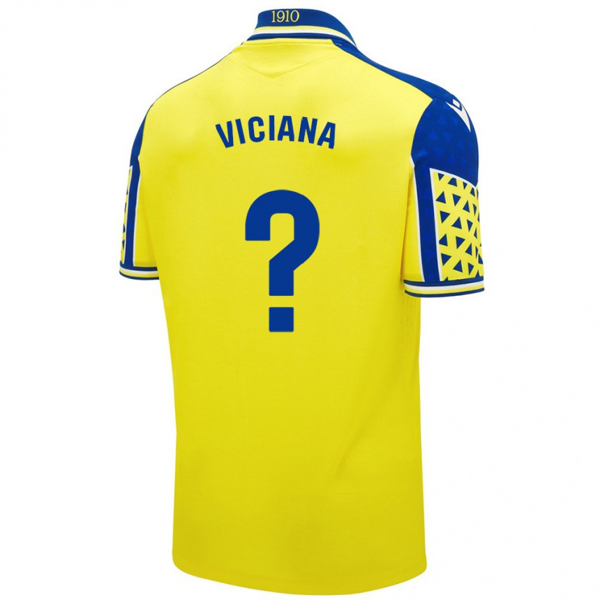 Kids Football Marco Viciana #0 Yellow Blue Home Jersey 2024/25 T-Shirt Nz