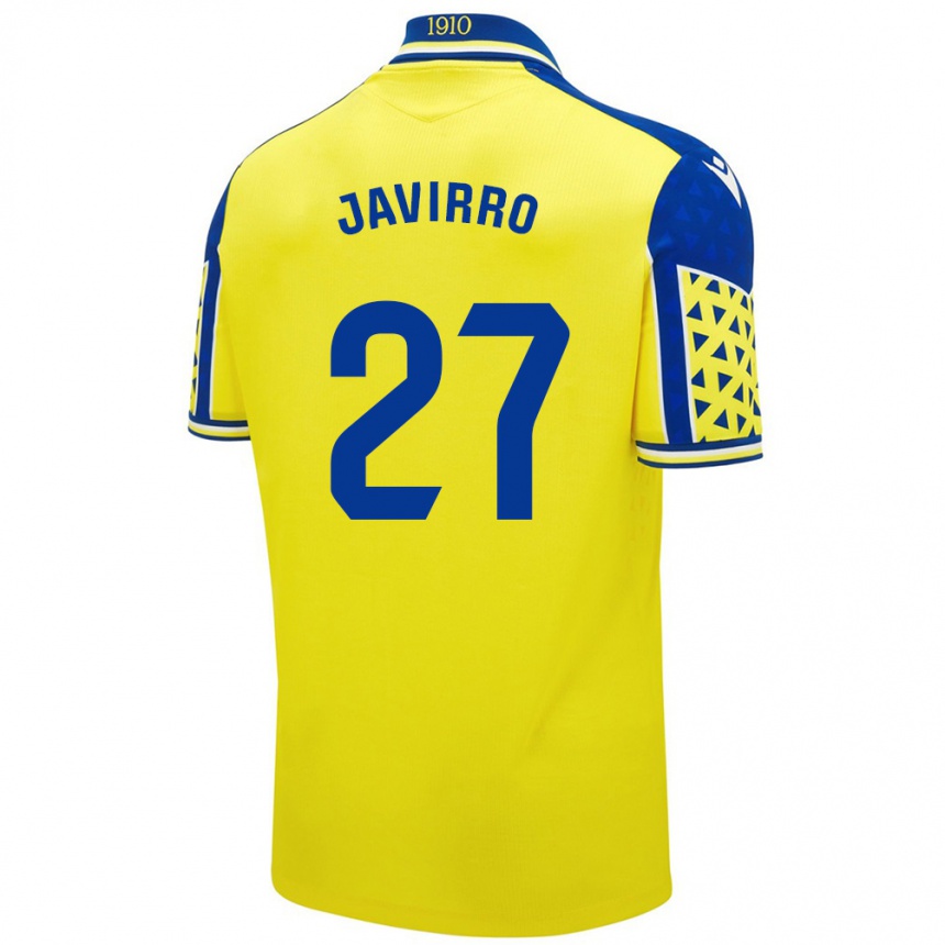 Kids Football Javirro #27 Yellow Blue Home Jersey 2024/25 T-Shirt Nz