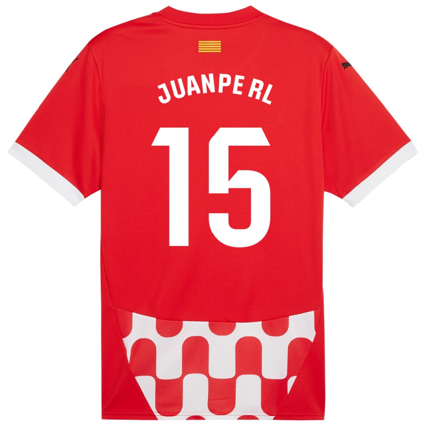 Kids Football Juanpe #15 Red White Home Jersey 2024/25 T-Shirt Nz